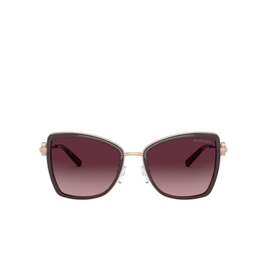 Lunettes de soleil Michael Kors CORSICA 11088H rose gold/cordovan - Vue de face