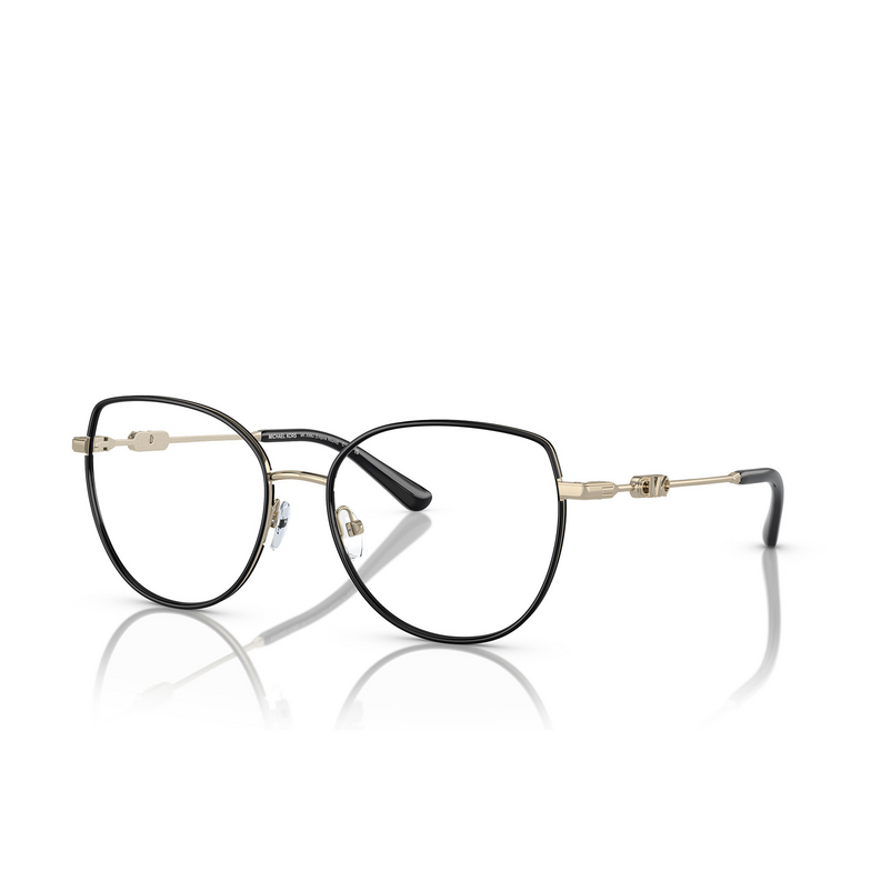 Gafas graduadas Michael Kors EMPIRE ROUND 1014 light gold / black - 2/3