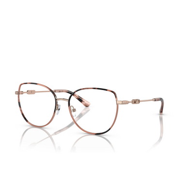 Michael Kors EMPIRE ROUND Eyeglasses 1108 rose gold / pink tortoise - three-quarters view