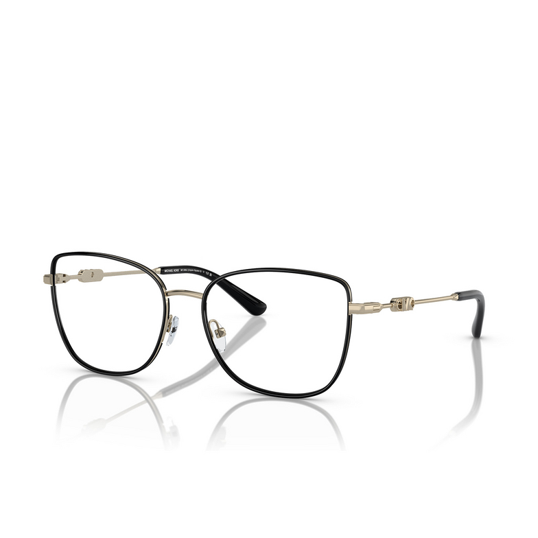 Lunettes de vue Michael Kors EMPIRE SQUARE 3 1014 light gold / black - 2/3