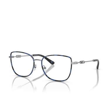 Michael Kors EMPIRE SQUARE 3 Eyeglasses 1015 silver / blue tortoise - three-quarters view