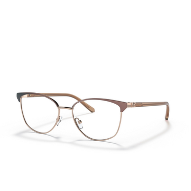 Michael Kors FERNIE Eyeglasses 1108 satin brown / rose gold - three-quarters view