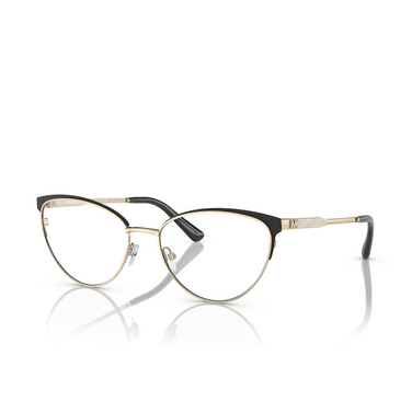 Gafas graduadas Michael Kors MARSAILLE 1014 light gold / matte black - Vista tres cuartos