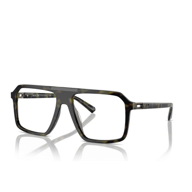 Michael Kors MONTREUX Eyeglasses 3943 olive tortoise - three-quarters view