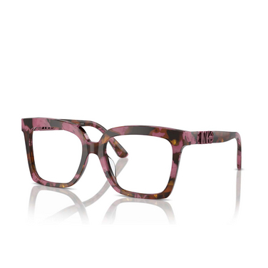 Michael Kors NASSAU Eyeglasses 3998 plum graphic tortoise - three-quarters view