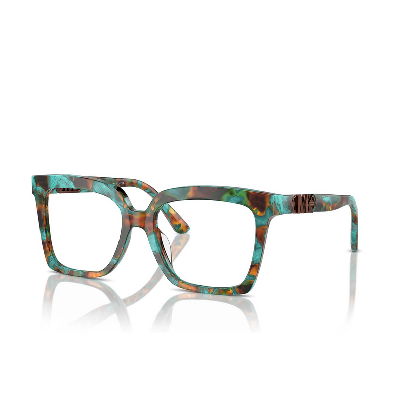 Lunettes de vue Michael Kors NASSAU 4000 teal graphic tortoise - 2/3