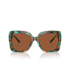 Occhiali da sole Michael Kors NICE 400073 teal graphic tortoise - anteprima prodotto 1/3