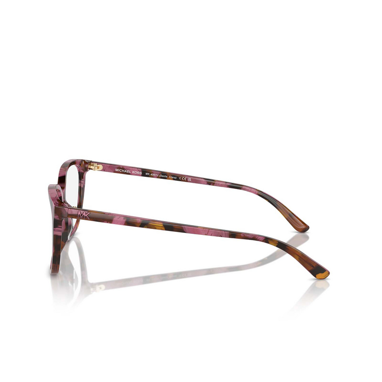 Michael Kors SANTA CLARA Eyeglasses 3998 plum graphic tortoise - 3/3