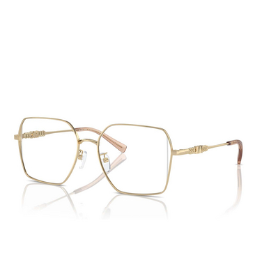 Michael Kors YUNAN Eyeglasses 1014 shiny light gold - three-quarters view