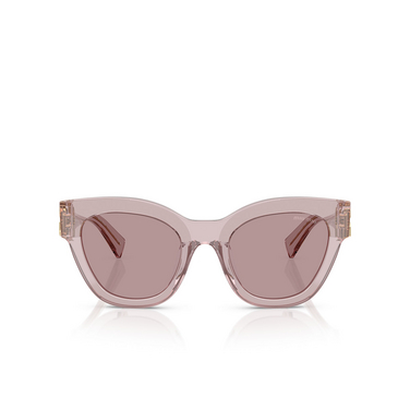 Lunettes de soleil Miu Miu MU 01YS 12W20I transparent mauve - Vue de face