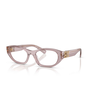 Occhiali da vista Miu Miu MU 03WV 12W1O1 mauve transparent - tre quarti