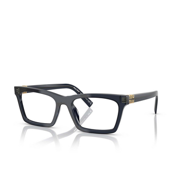 Miu Miu MU 04WV Eyeglasses 08Q101 blue transparent - three-quarters view