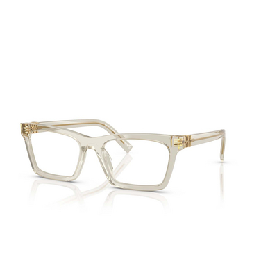 Miu Miu MU 04WV Korrektionsbrillen 12U1O1 hemp transparent - Dreiviertelansicht