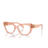 Miu Miu MU 05VV Eyeglasses 13T1O1 noisette transparent - product thumbnail 2/3