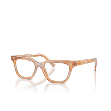 Miu Miu MU 07XV Eyeglasses 13U1O1 cream havana - three-quarters view