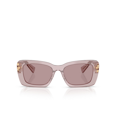 Lunettes de soleil Miu Miu MU 07YS 12W20I transparent mauve - Vue de face