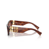 Miu Miu MU 09WS Sunglasses 11Q08S striped tobacco - product thumbnail 3/3