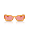 Miu Miu MU 09WS Sunglasses 12T1D0 orange transparent - product thumbnail 1/3