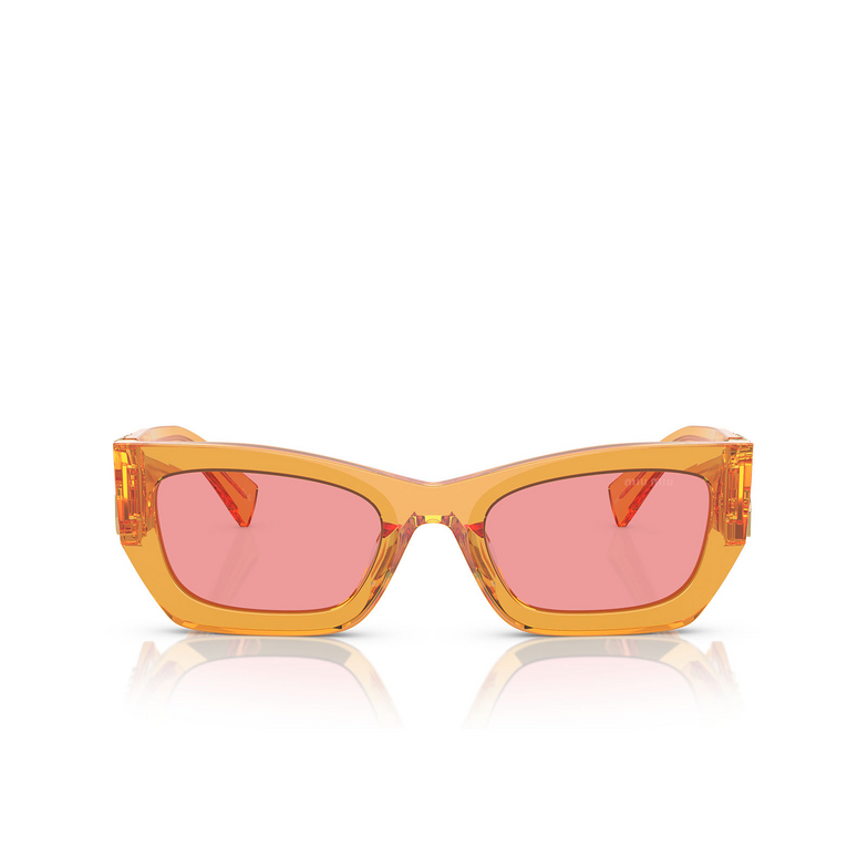 Gafas de sol Miu Miu MU 09WS 12T1D0 orange transparent - 1/3