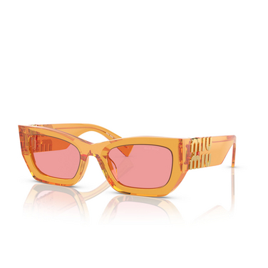 Miu Miu MU 09WS Sunglasses 12T1D0 orange transparent - three-quarters view