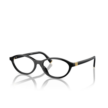 Miu Miu MU 09XV Eyeglasses 16K1O1 black - three-quarters view