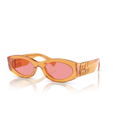 Miu Miu MU 11WS Sonnenbrillen 12T1D0 orange transparent - Dreiviertelansicht
