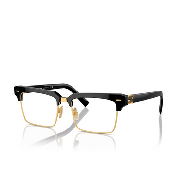 Gafas graduadas Miu Miu MU 11XV 16K1O1 black - Vista tres cuartos