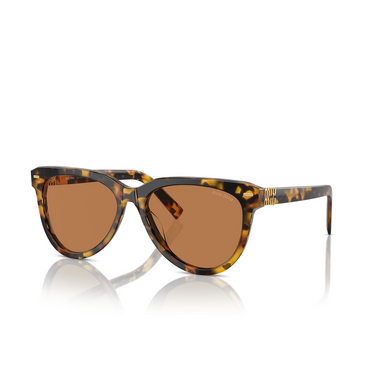 Miu Miu MU 12ZS Sunglasses VAU01T havana honey - three-quarters view