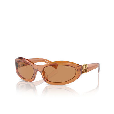 Miu Miu MU 14ZS Sunglasses 15T10I caramel trasparent - three-quarters view