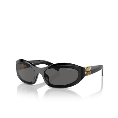 Lunettes de soleil Miu Miu MU 14ZS 16K08Z black - Vue trois quarts