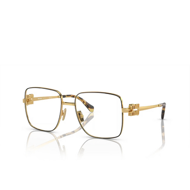 Occhiali da vista Miu Miu MU 51XV KUI1O1 black / gold - tre quarti