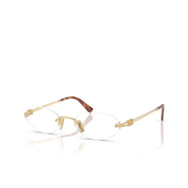 Miu Miu MU 53WV Eyeglasses 5AK1O1 gold - three-quarters view
