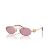 Miu Miu MU 54ZS Sunglasses ZVN50D pale gold - product thumbnail 2/3