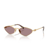 Miu Miu MU 56ZS Sunglasses 5AK20I gold - product thumbnail 2/3