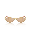 Miu Miu MU 56ZS Sunglasses 5AK40D gold - product thumbnail 1/3