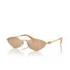 Miu Miu MU 56ZS Sunglasses 5AK40D gold - product thumbnail 2/3