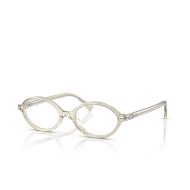 Miu Miu REGARD Eyeglasses 12U1O1 hemp transparent - three-quarters view