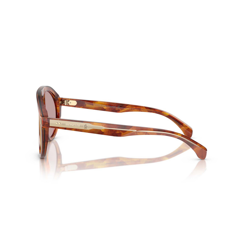 Lunettes de soleil Moncler FHAITE 30047J brown tortoise - 3/3