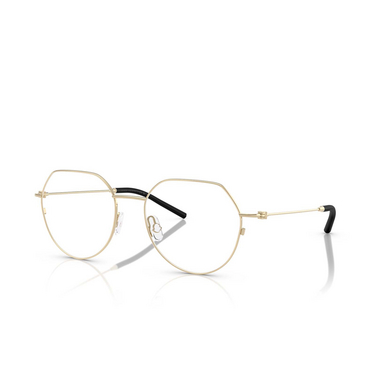 Gafas graduadas Moncler ME1002 1007 pale gold - Vista tres cuartos