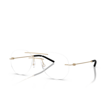 Moncler ME1003 Eyeglasses 1006 matte gold - three-quarters view