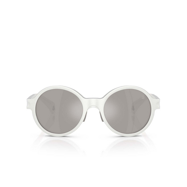 Gafas graduadas Moncler RONDO 10156G matte silver - Vista delantera