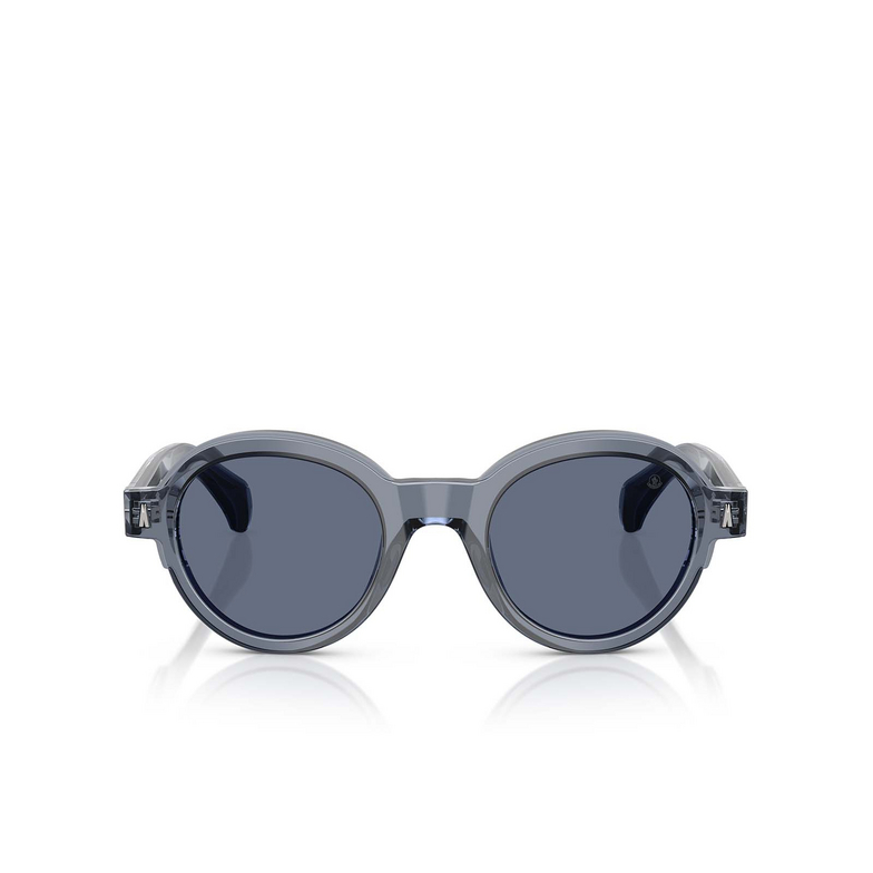 Lunettes de vue Moncler RONDOSA 300772 shiny transparent blue - 1/3