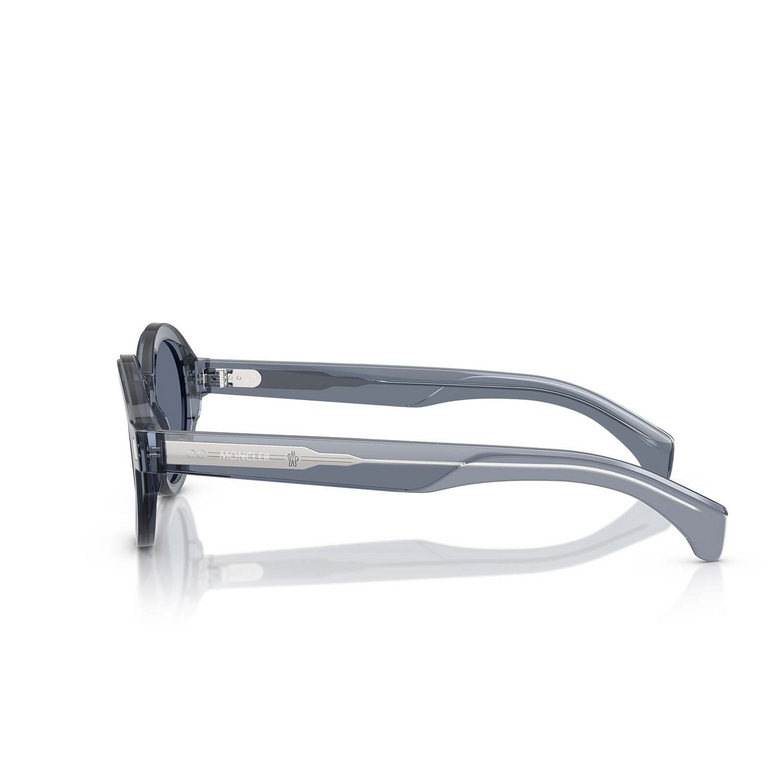 Lunettes de vue Moncler RONDOSA 300772 shiny transparent blue - 3/3