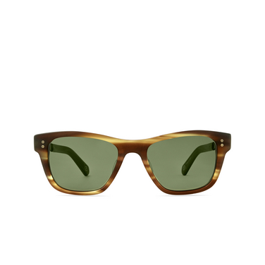 Mr. Leight DAMONE S Sunglasses MBW-WG/BOXGRN matte beachwood-white gold/boxwood green - front view