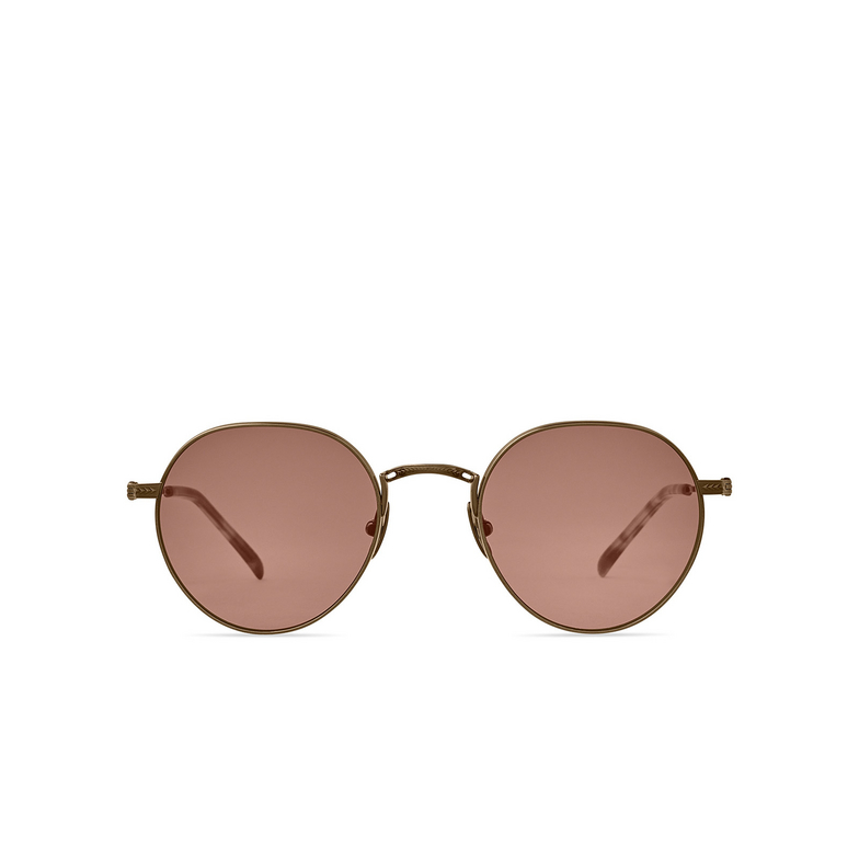 Mr. Leight HACHI S Sunglasses 12KG-MMRRYE/SFDMDGRN 12k white gold-matte marbled rye/semi-flat diamond green - 1/2