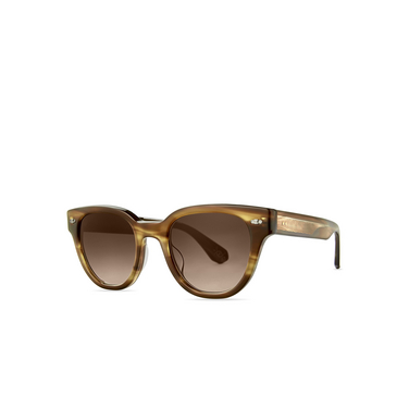 Mr. Leight JANE S Sunglasses BW-WG/SATG beachwood-white gold/saturn gradient - three-quarters view