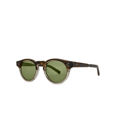 Mr. Leight KENNEDY S Sunglasses HCL-ATG/GRN honeycomb laminate-antique gold/green - three-quarters view