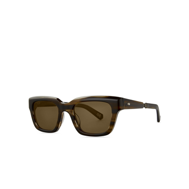 Mr. Leight MAVEN S Sunglasses KOA-WG/SFKONBRN koa-white gold/semi-flat kona brown - three-quarters view