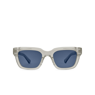 Mr. Leight MAVEN S Sunglasses MORD-PLT/SFLBLU morning dew-platinum/semi-flat lagoon blue - front view