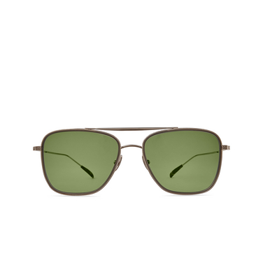 Mr. Leight NOVARRO S Sunglasses 12KG-MPL/GRN 12k white gold-maple/green - front view
